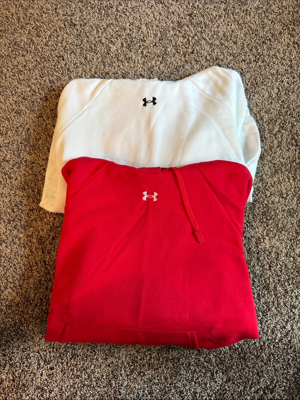 Under Armour Red & White Pullover Hoodie Bundle